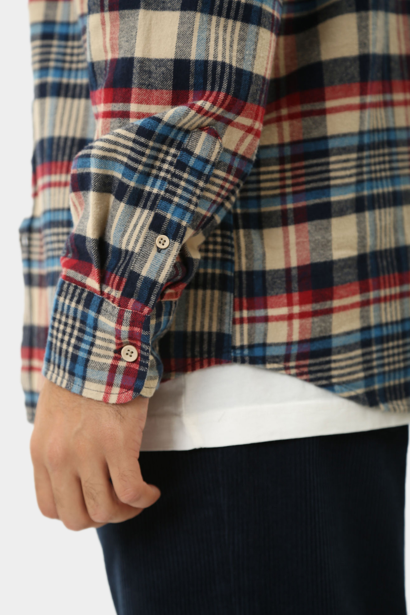 1015908 Рубашка с длинным рукавом Mustang Синий