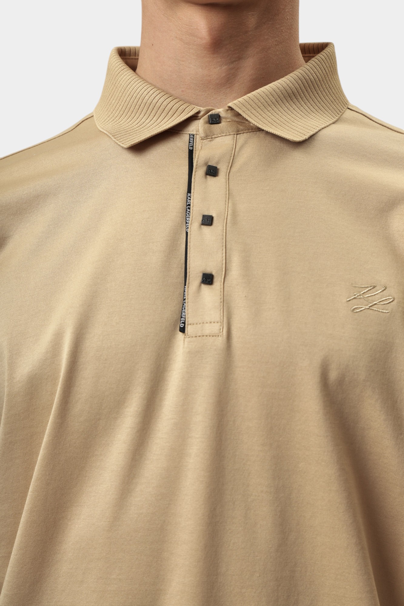 552200_745000 Поло Karl Lagerfeld Бежевый