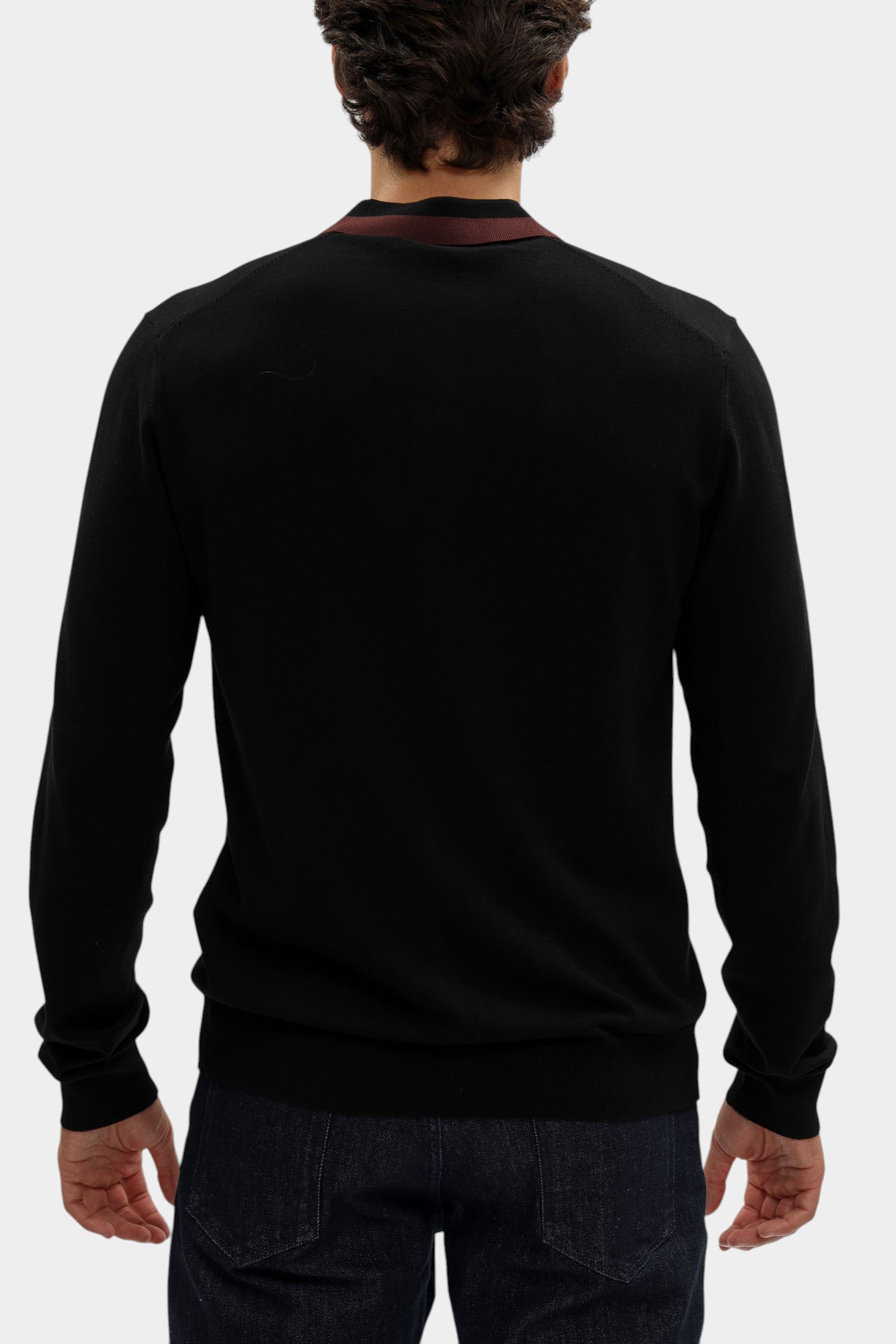 M0198000021N-MK604K01-48SM Поло с длинным рукавом Trussardi Черный