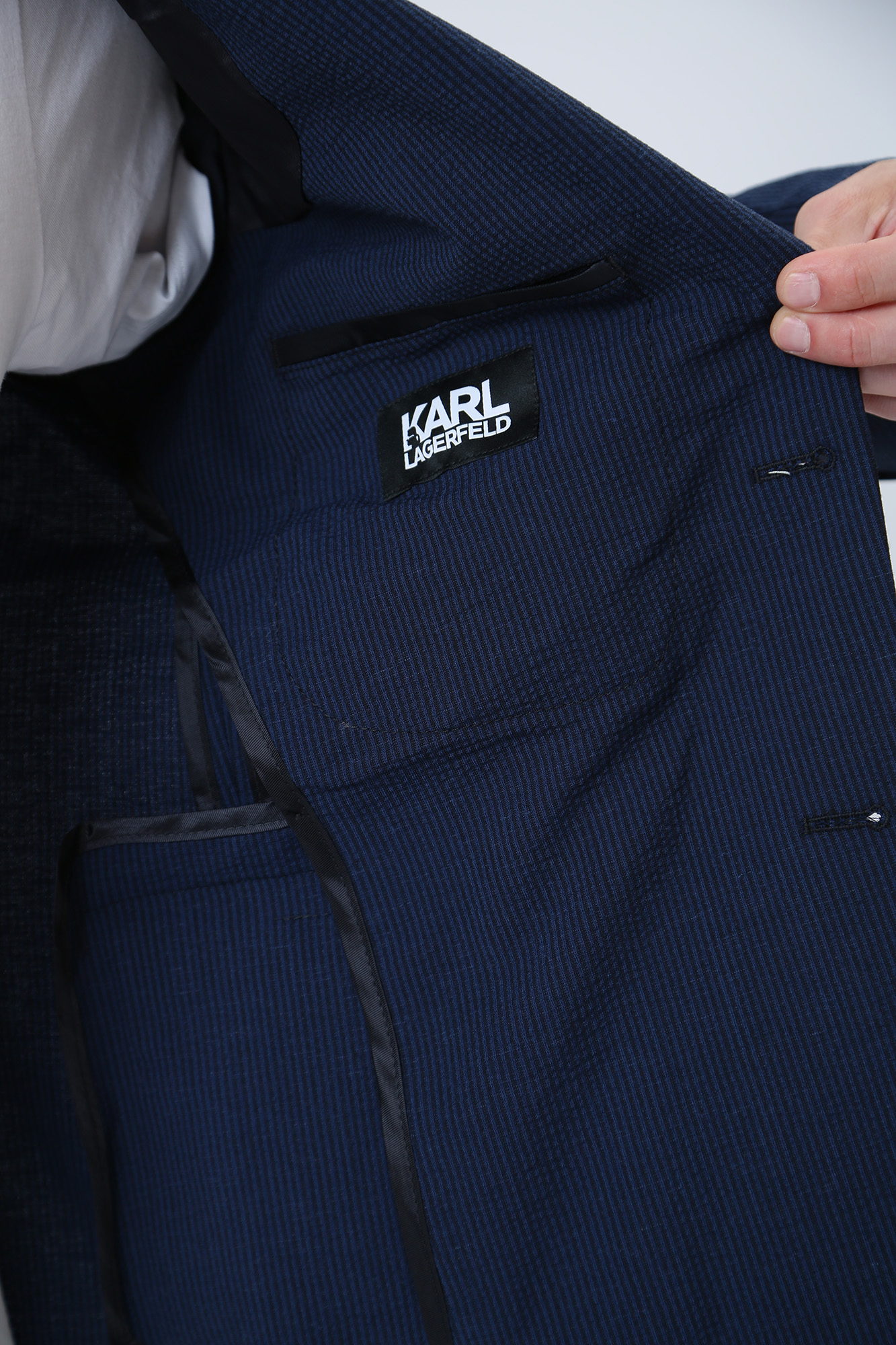 532026_155205 Пиджак классический Karl Lagerfeld Синий