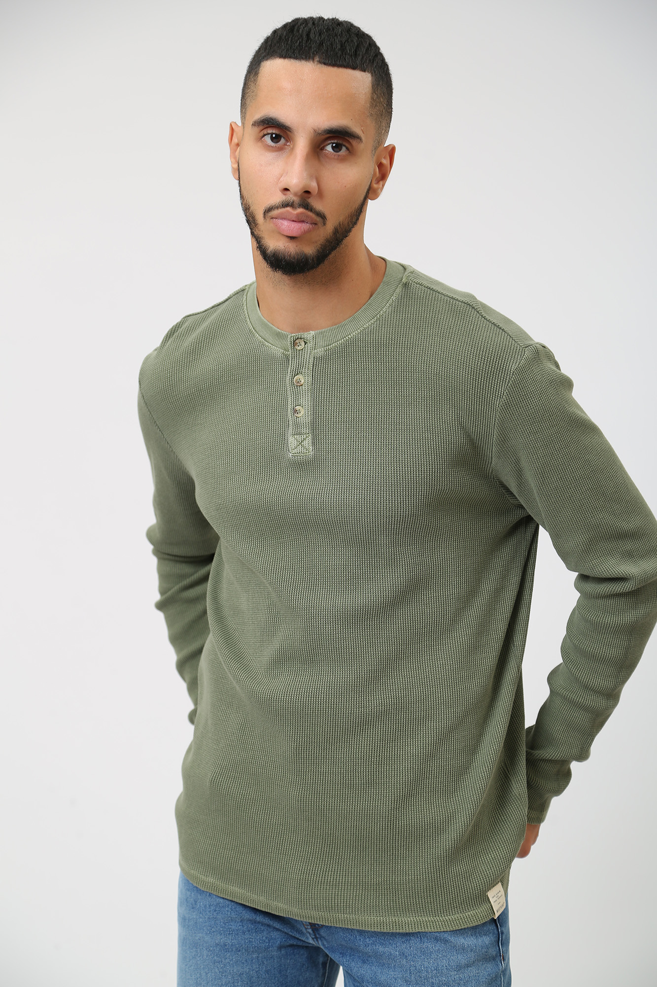 1014110 Поло с длинным рукавом Mustang Зеленый