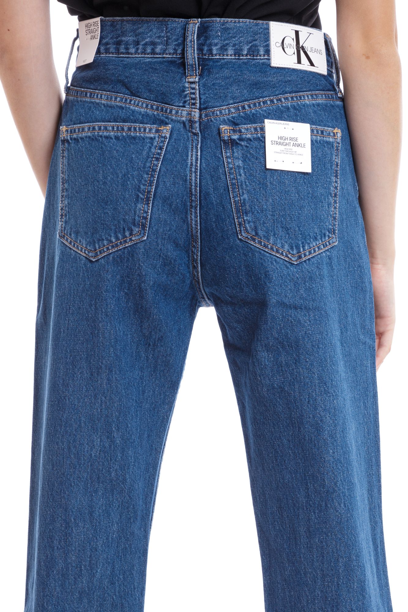 J20J217268 джинсы high rise straight ankle calvin klein jeans 