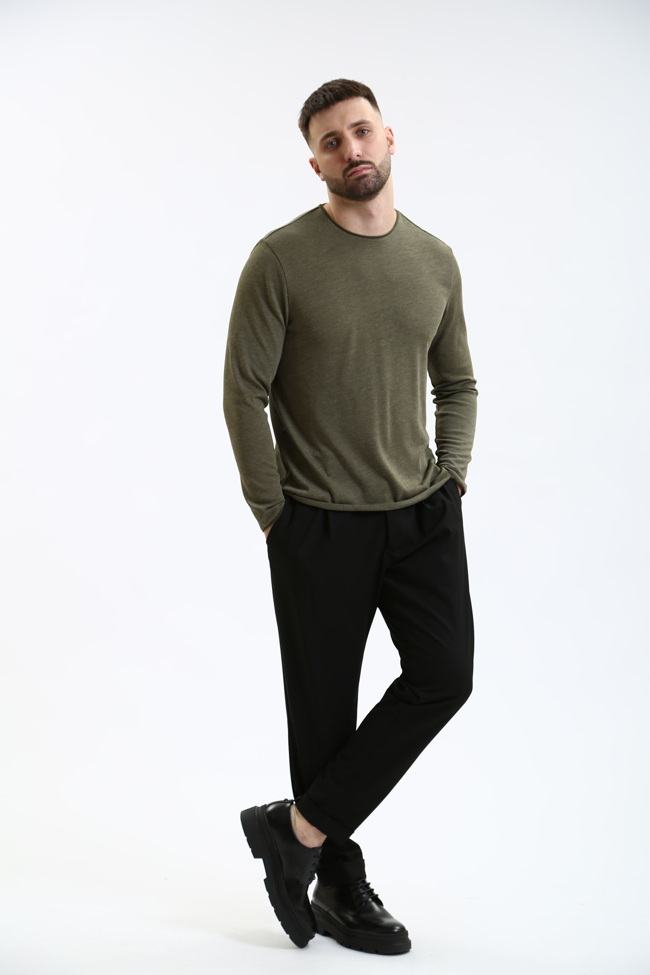 30039854_10008529 Лонгслив Strellson Зеленый