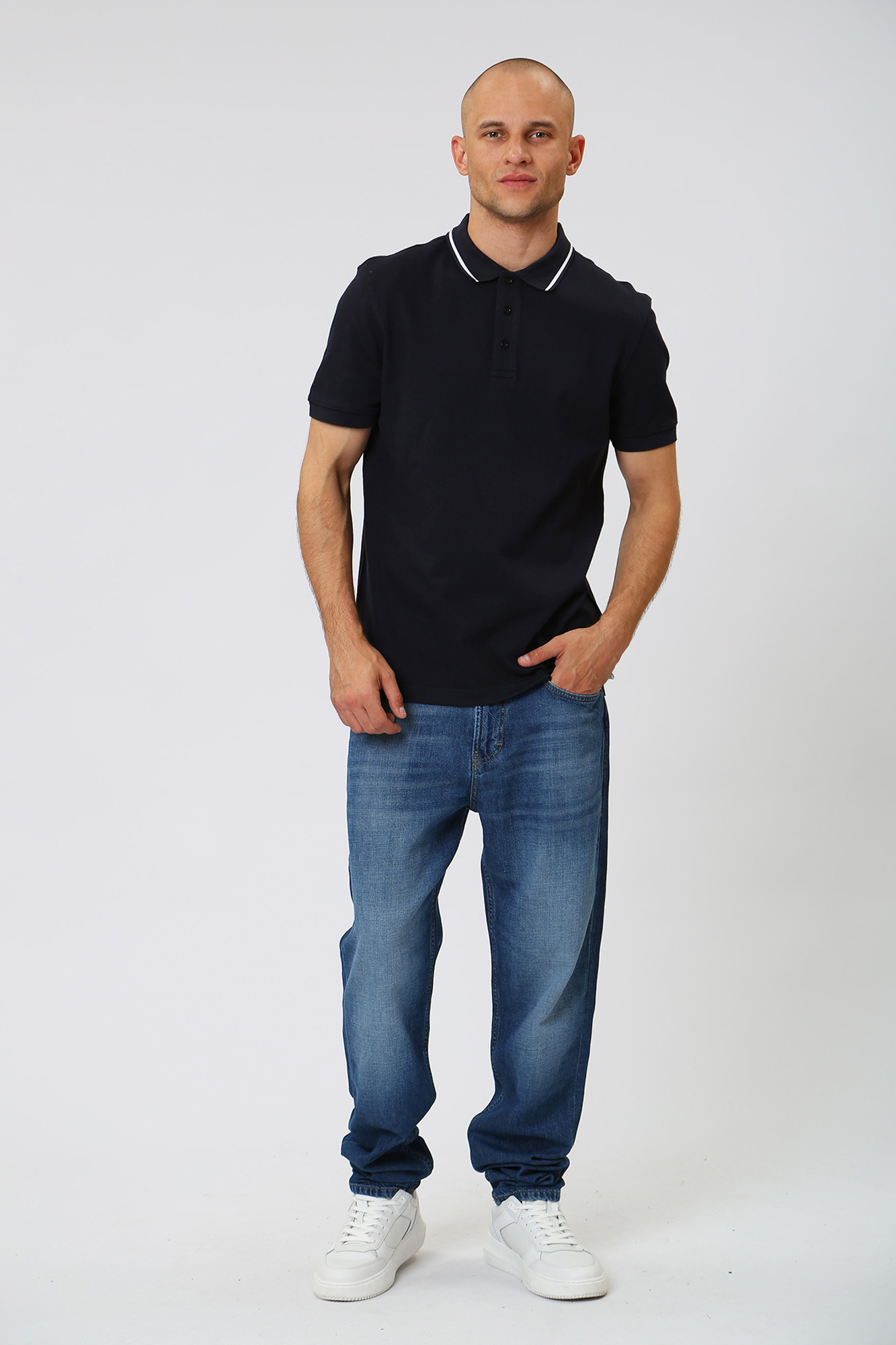 30037553_10015974 Поло Strellson Синий