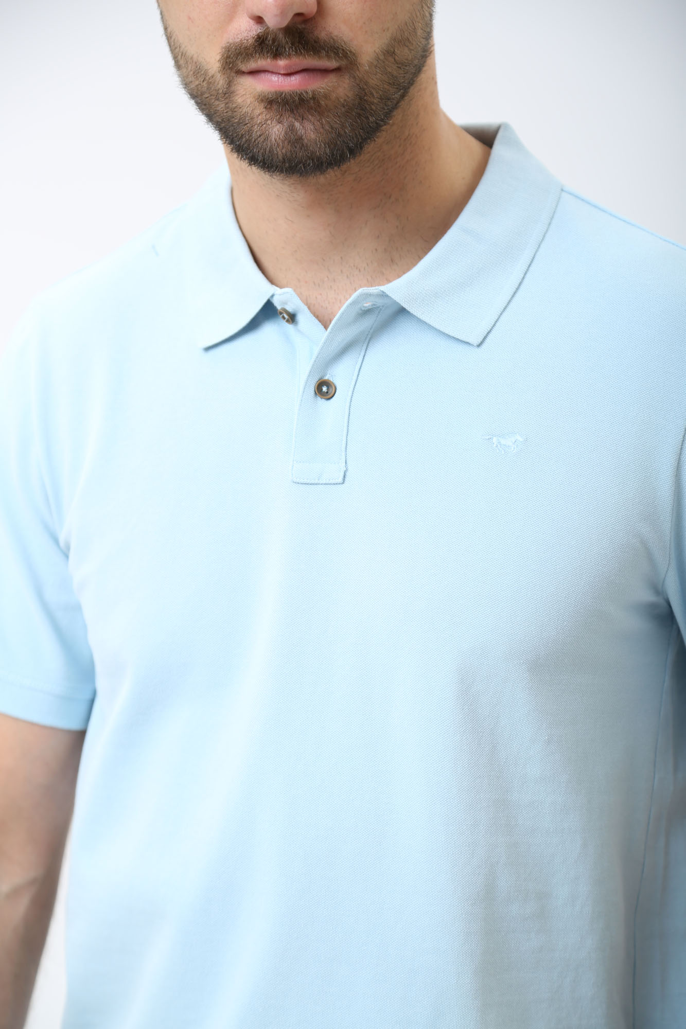 1014933 Поло Mustang Голубой