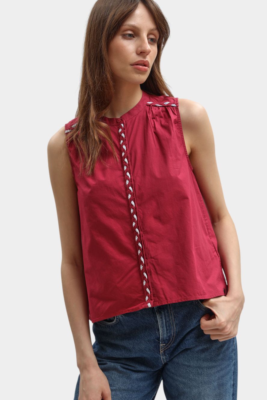 Блузка Pepe Jeans Бордовый
