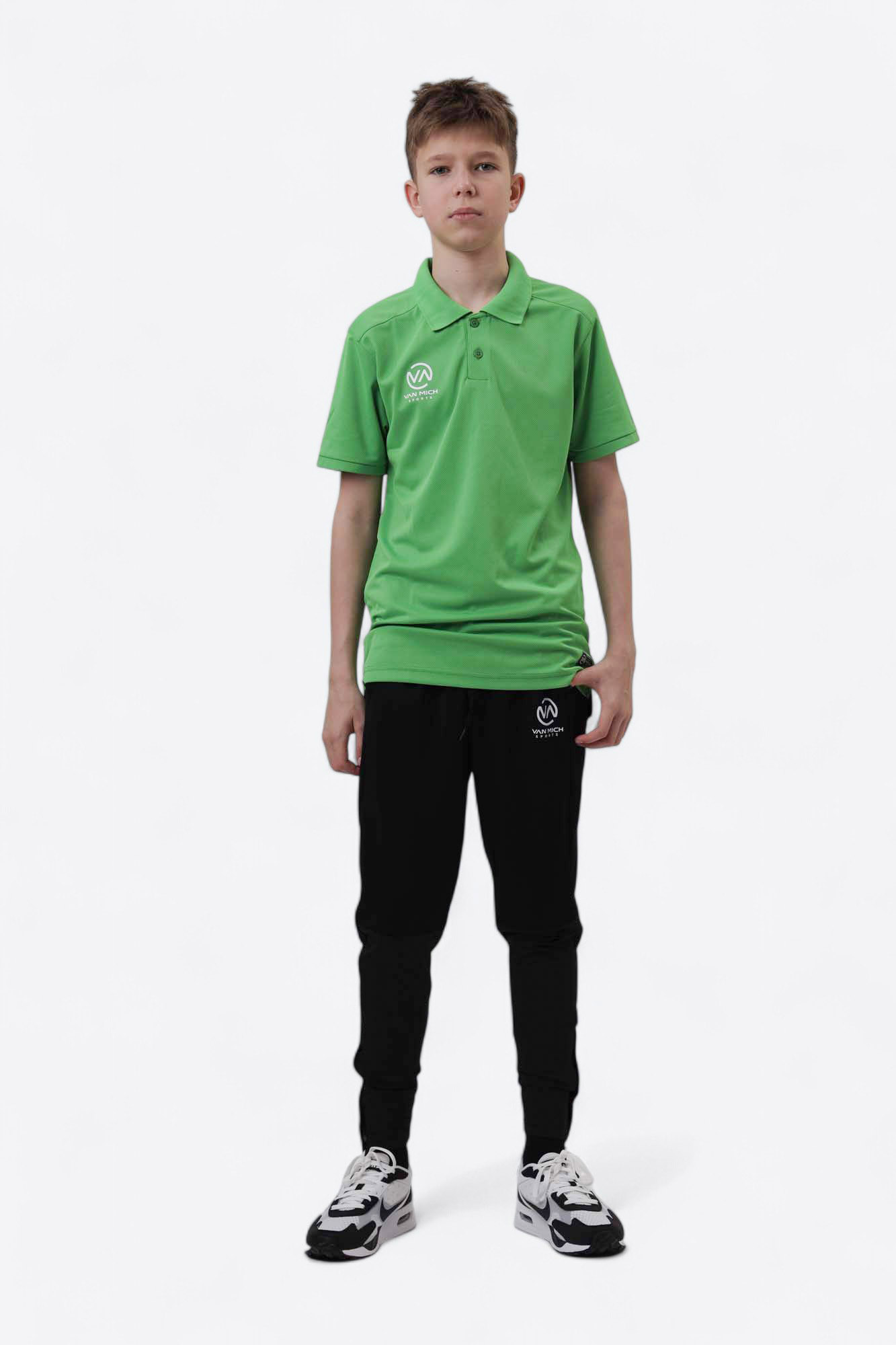 INDJ5183 Поло Van Mich Sports Зеленый