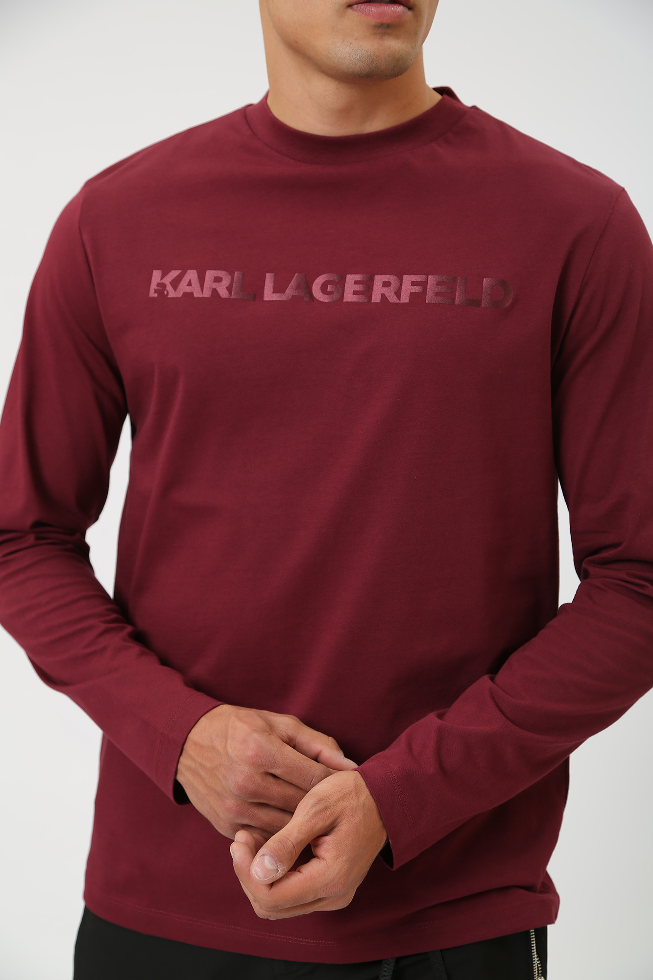 534225_755046 Лонгслив Karl Lagerfeld Бордовый