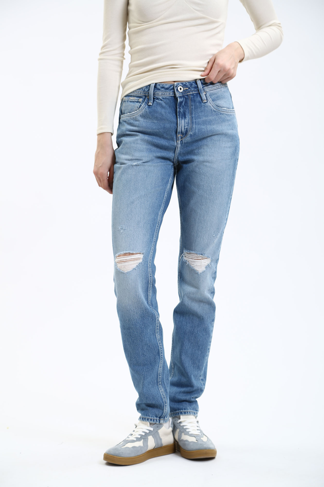 PL204591 джинсы tapered jeans hw  pepe jeans 