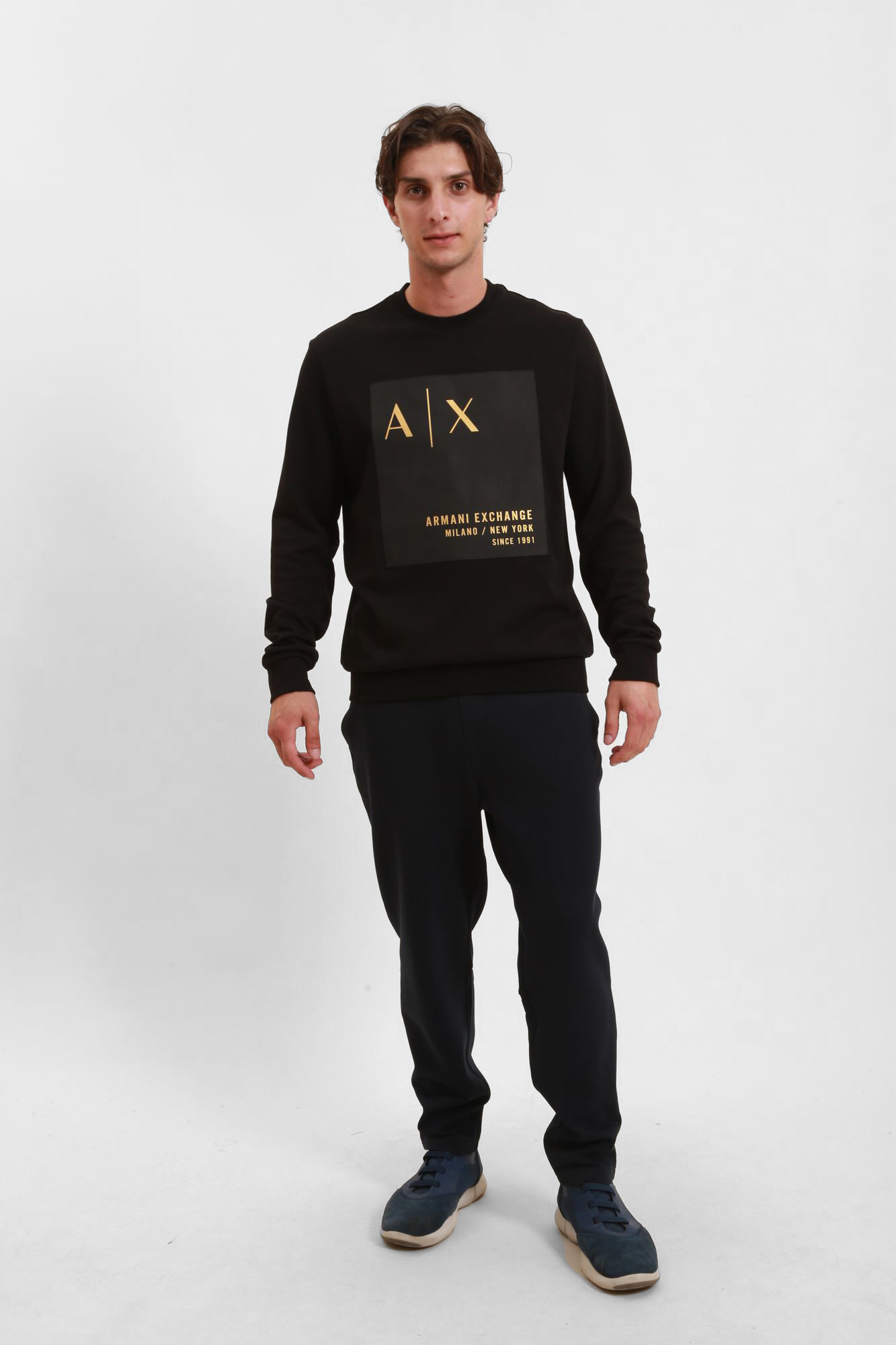 6KZPFP_ZJ6MZ Брюки спортивные джоггеры Armani Exchange Синий