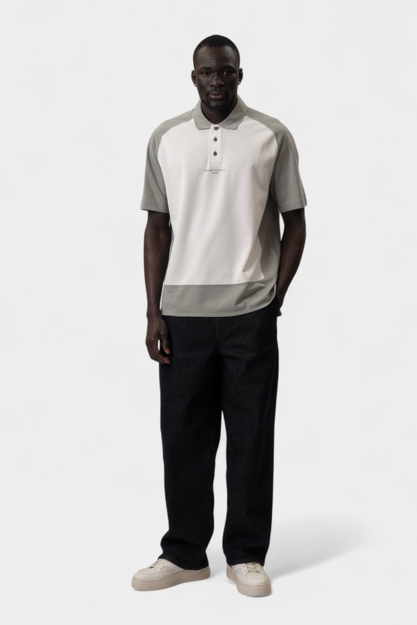 XM000517_AF13030 Поло Armani Exchange Серый