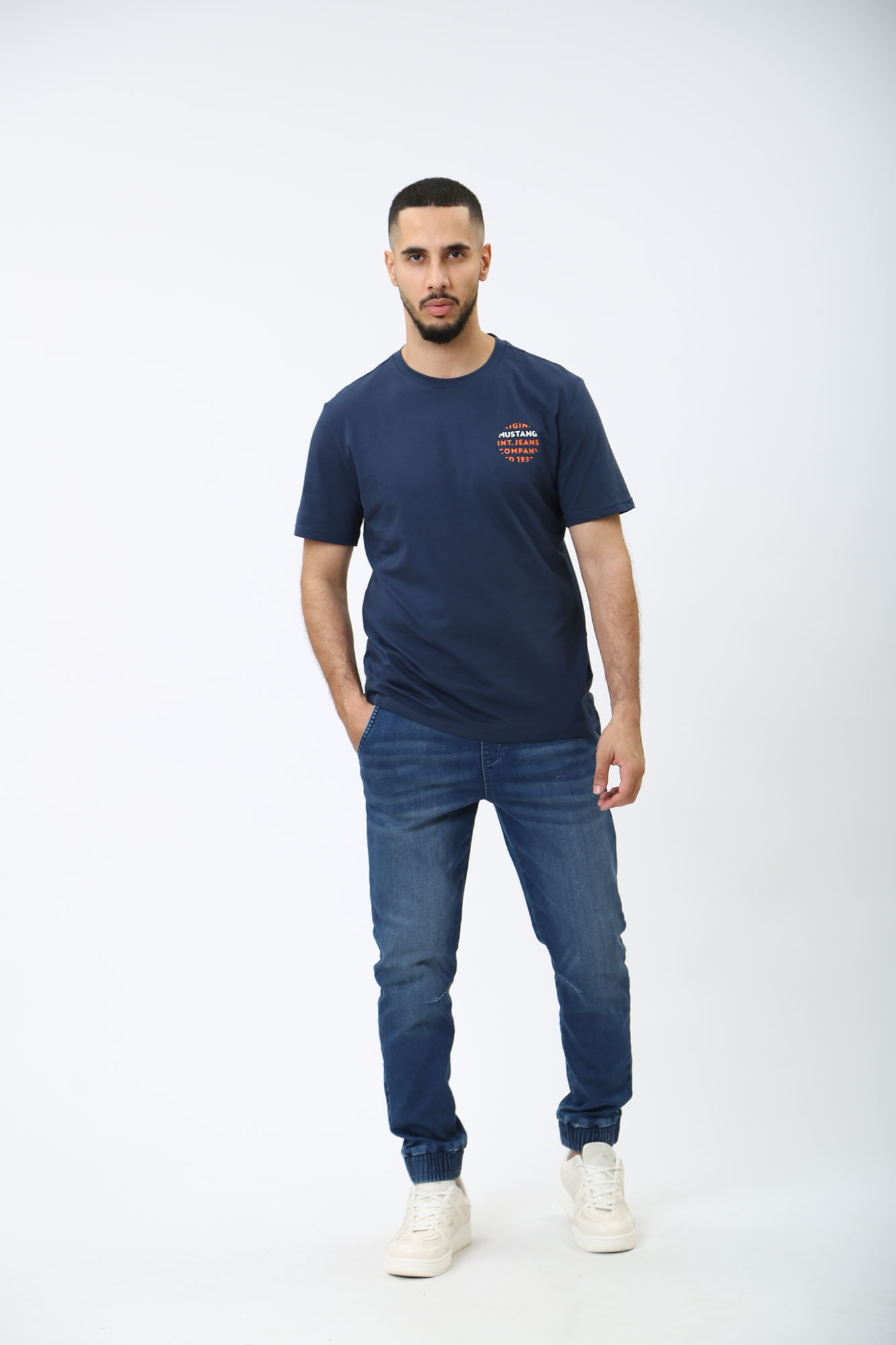 1014929 Футболка Mustang Синий