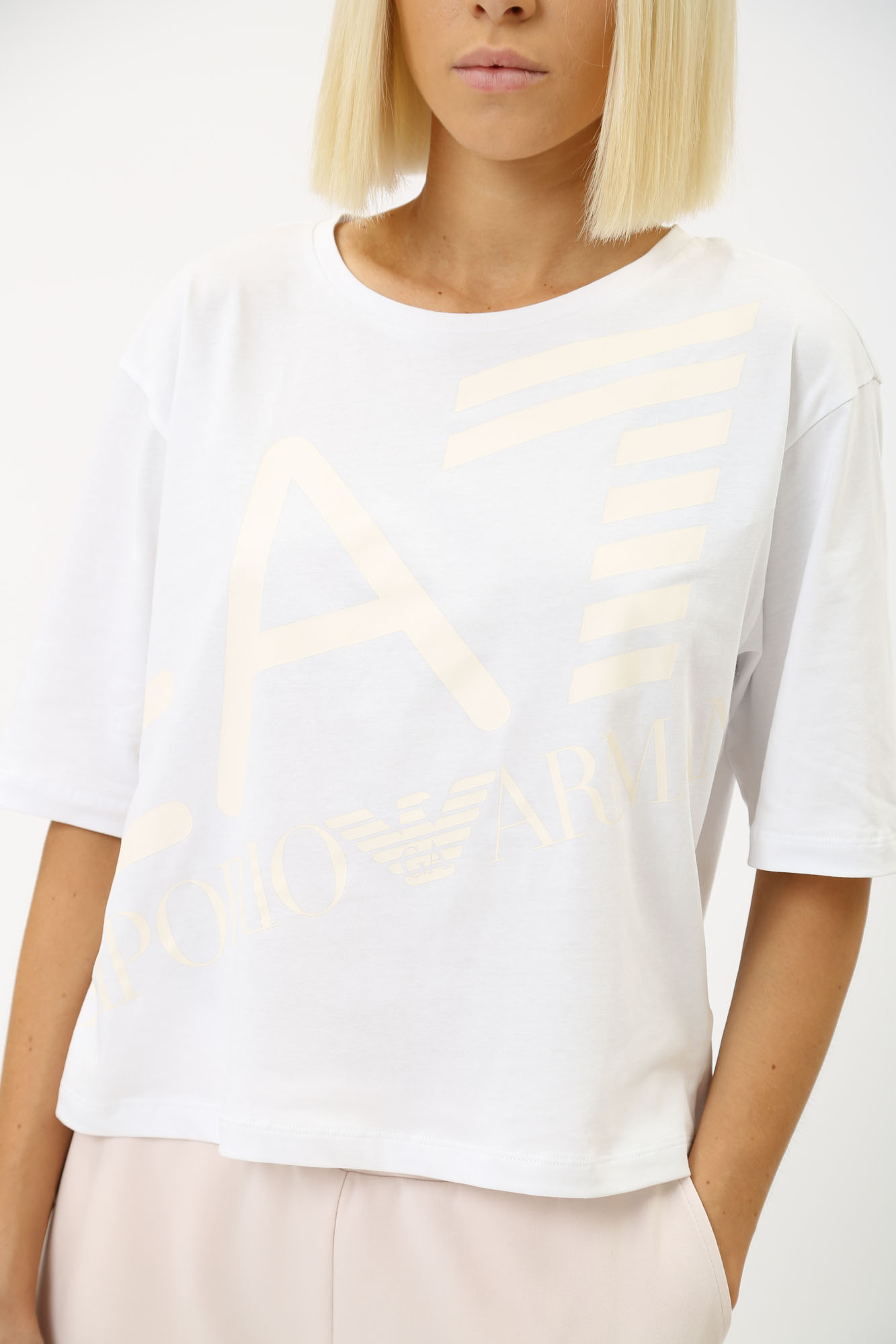 3DTT23_TJRQZ_0102 кроп-топ ea7 