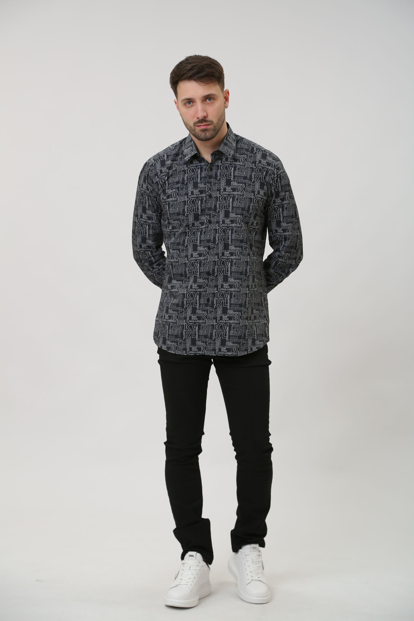 541676_605000 Сорочка д/р Karl Lagerfeld Черный