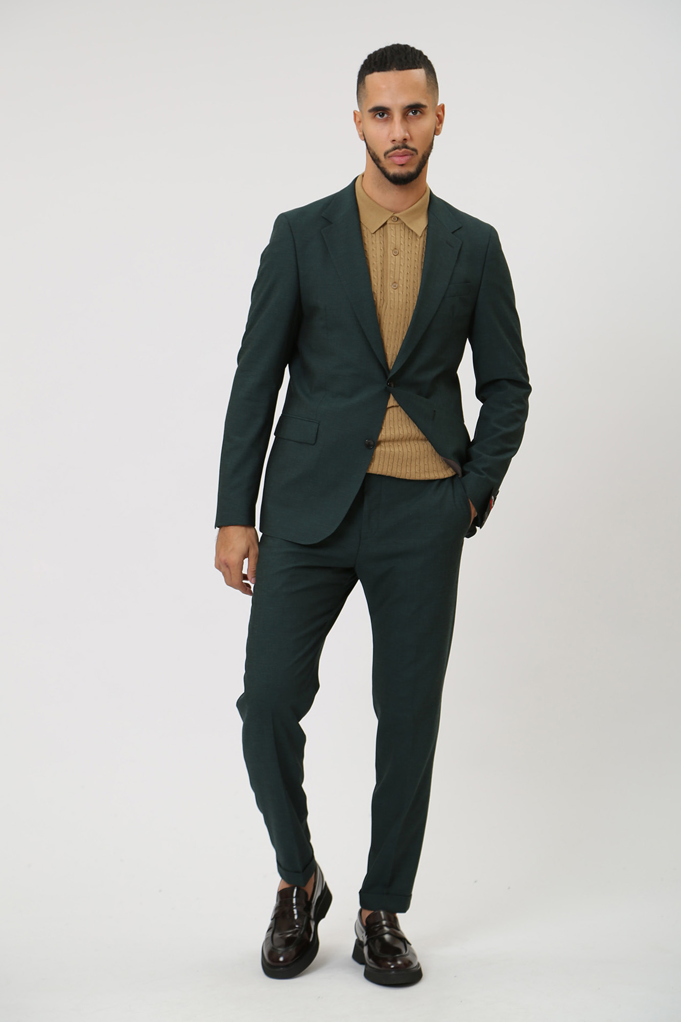 30038549_10016383 Пиджак классический Strellson Зеленый