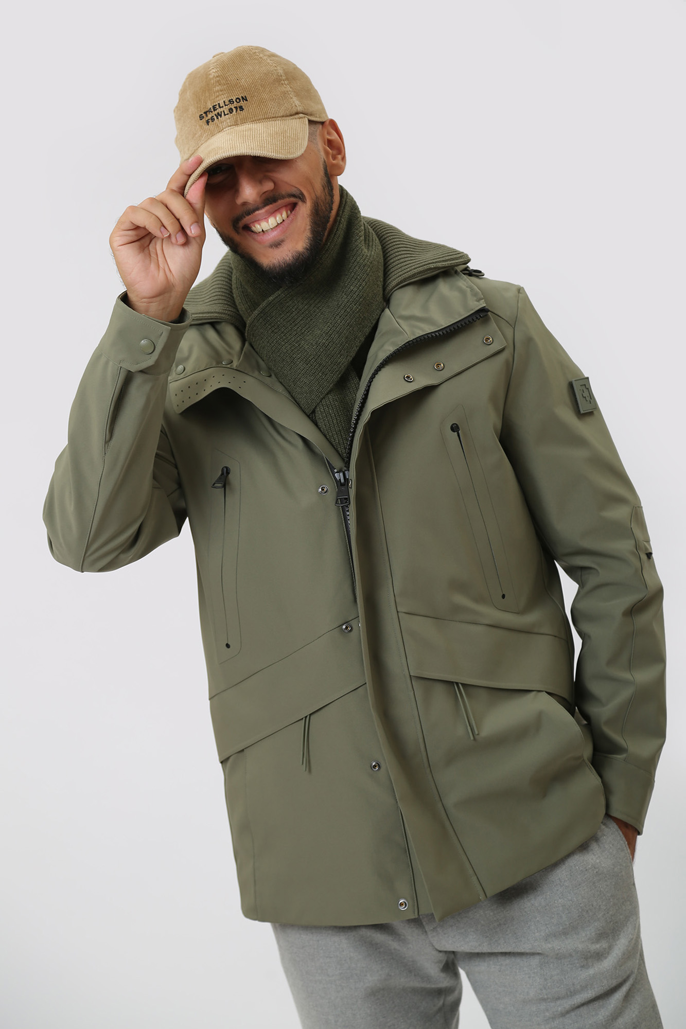 30038585_10012737 Шарф Strellson Зеленый