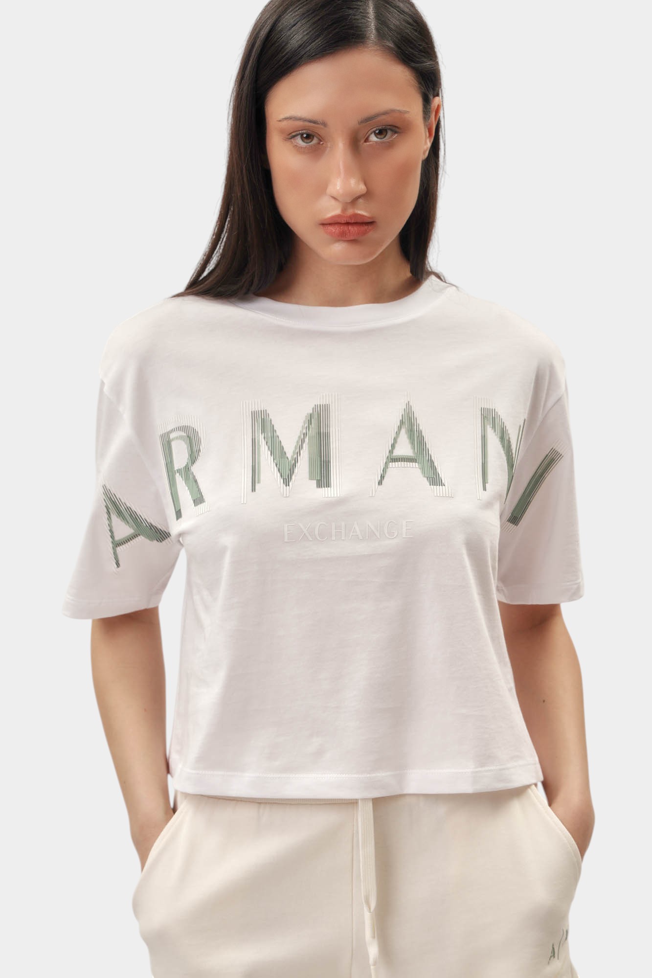 XW000520_AF10359 кроп-топ armani exchange