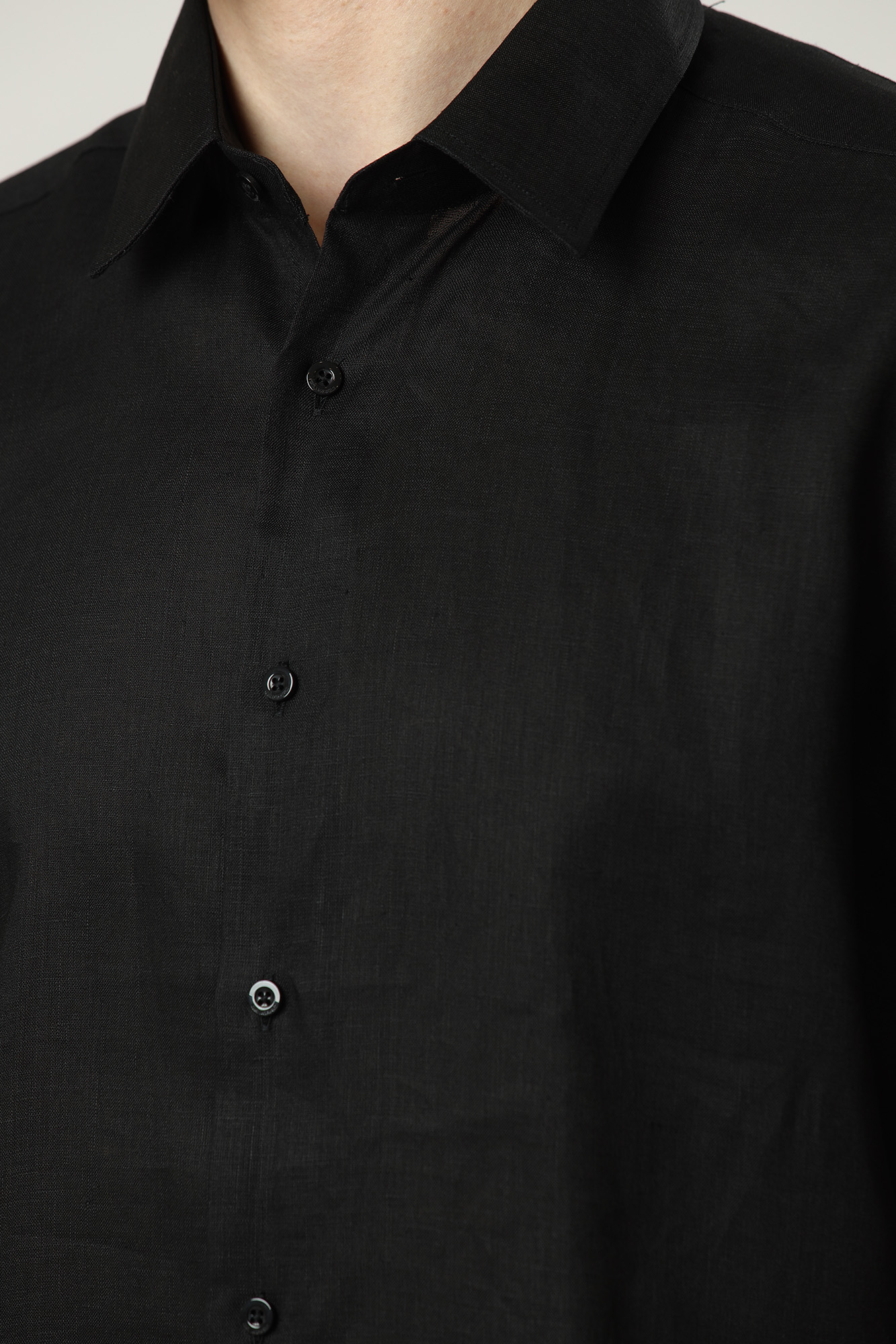 521667_605000 Сорочка льняная Karl Lagerfeld Черный