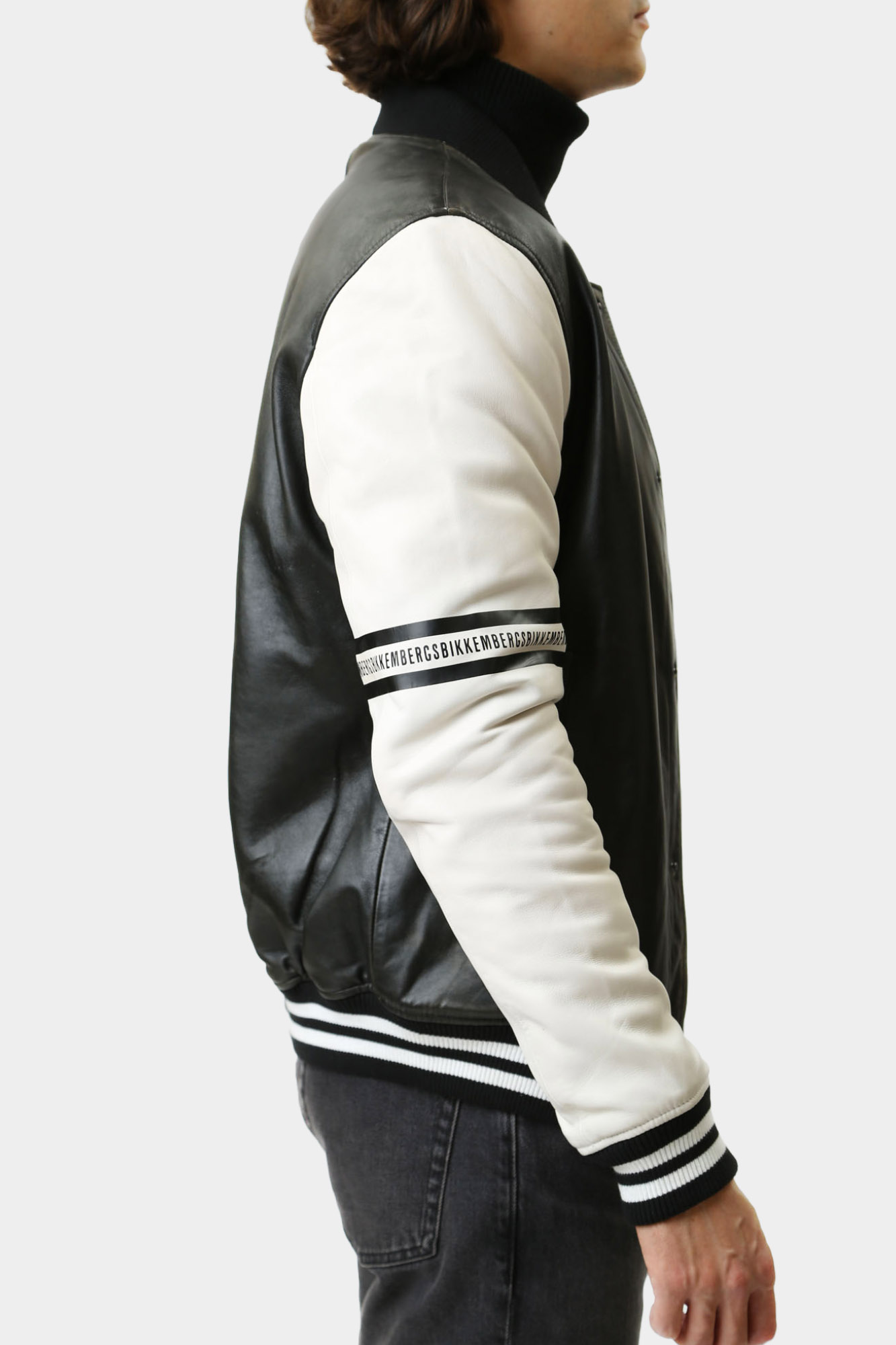 PBML0090 Куртка кожаная Bikkembergs Черный