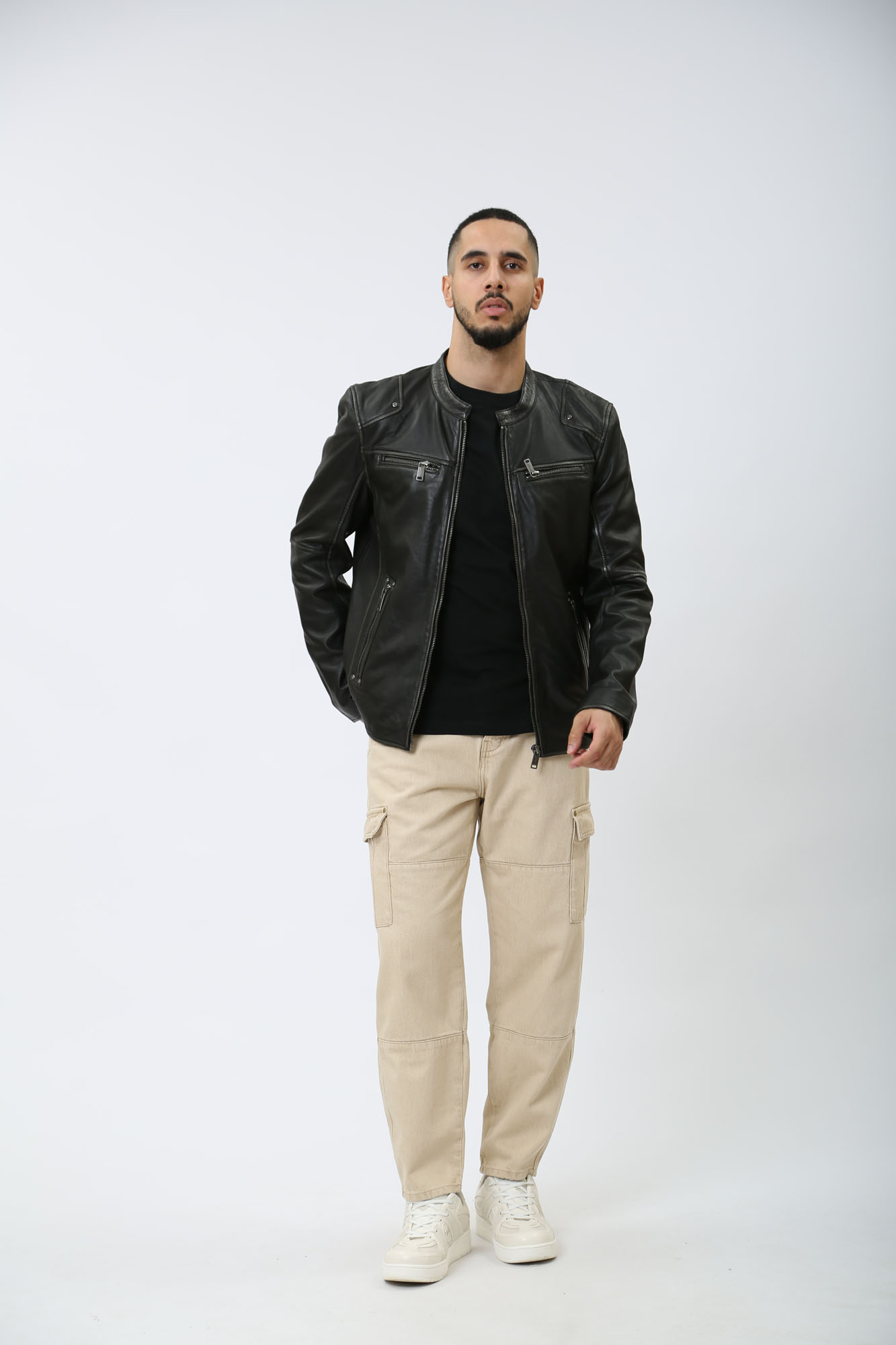 MU-M241-134 Куртка кожаная Mustang Черный