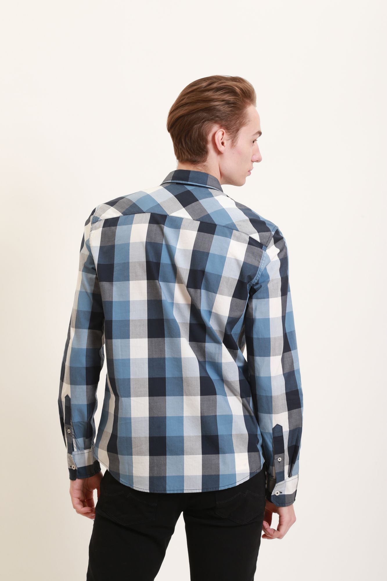 1010803- Рубашка Mustang Голубой