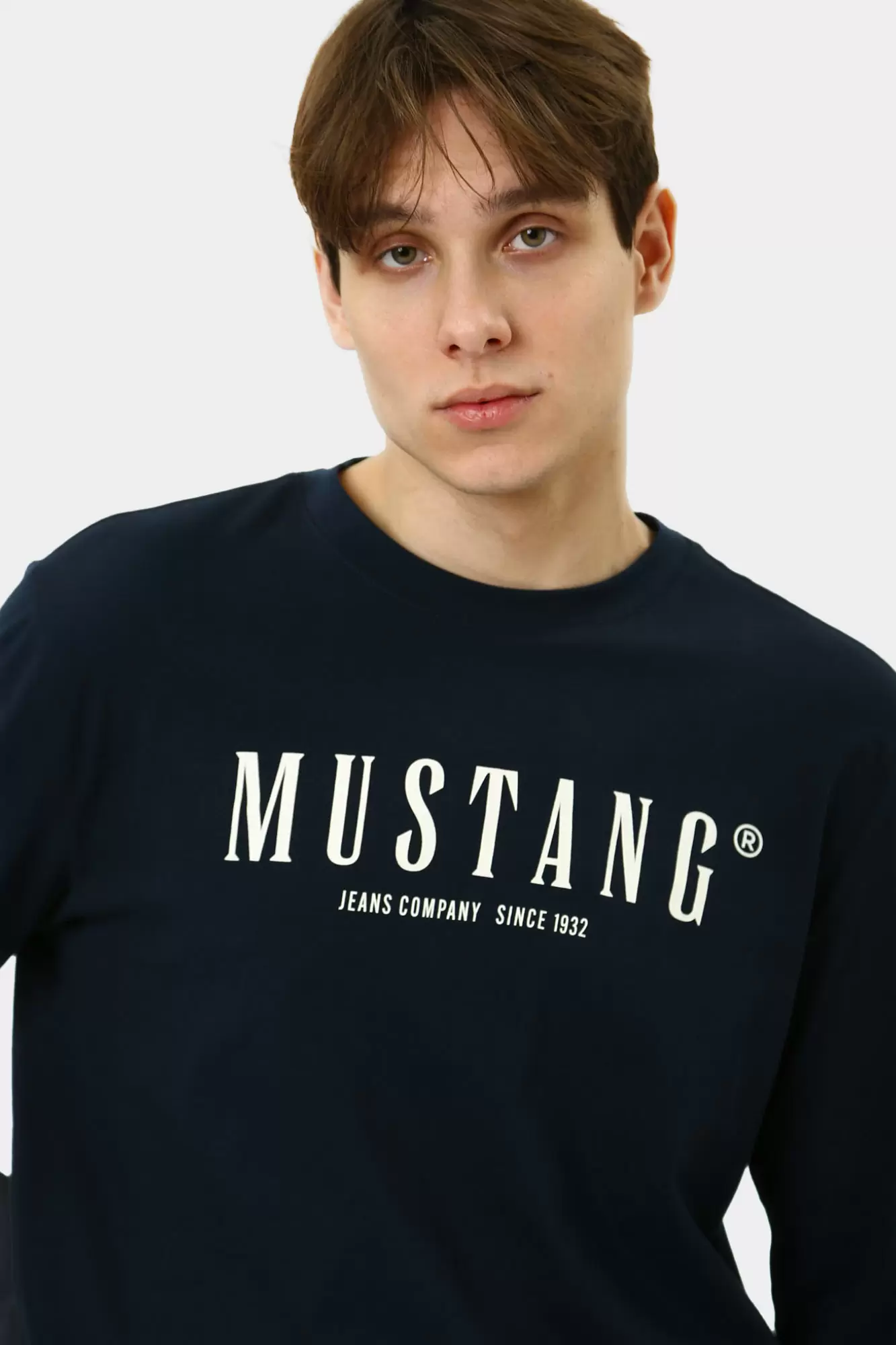 1015843 Лонгслив Mustang Синий