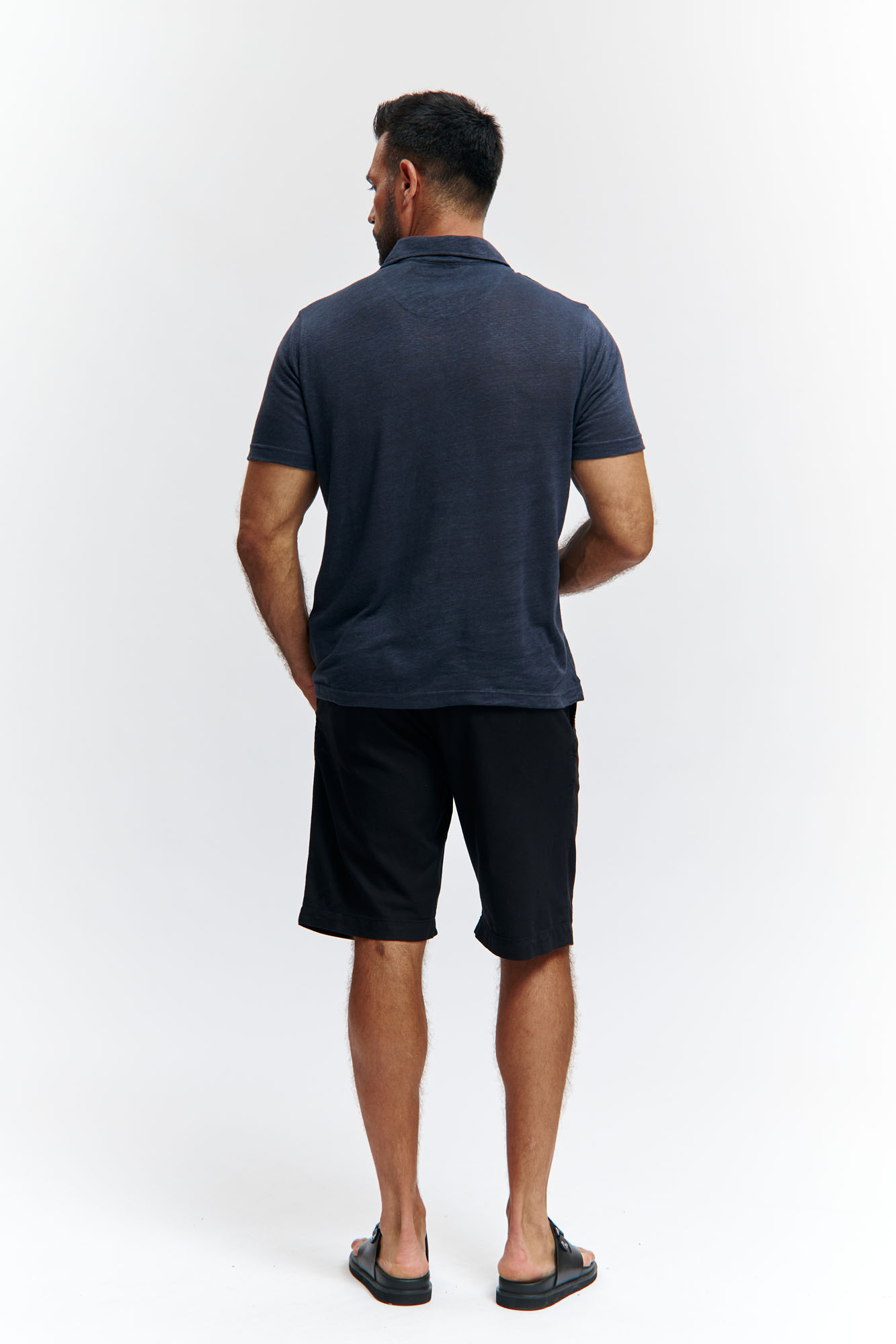 VM-OMA-55-447 Шорты льняные Van Mich Черный