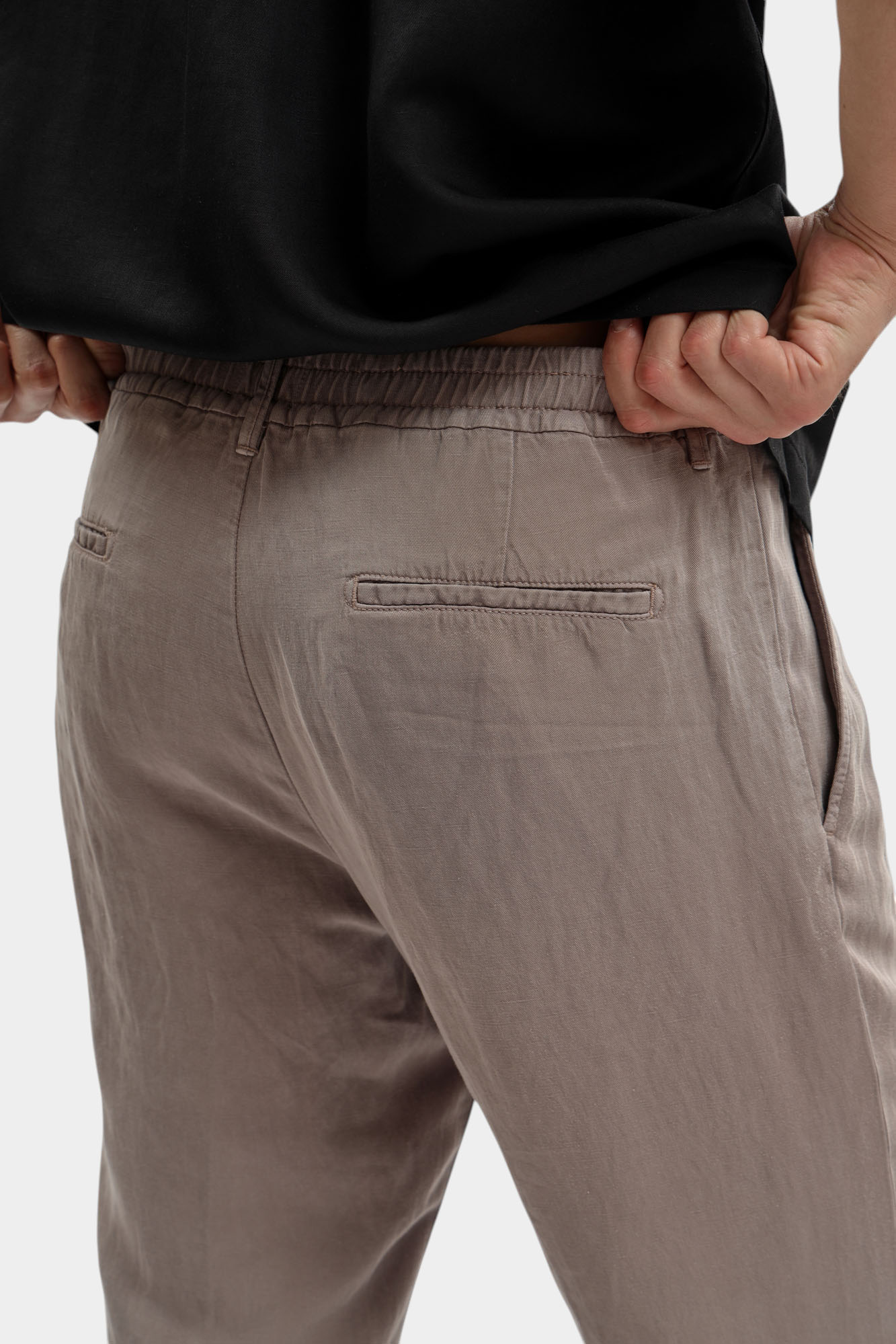 30102699_10015385 Брюки льняные Strellson Серый