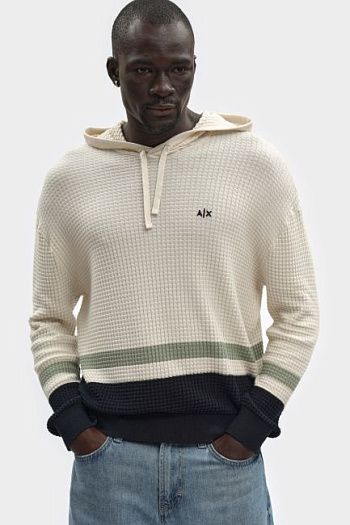 Джемпер хлопковый молочный Armani Exchange