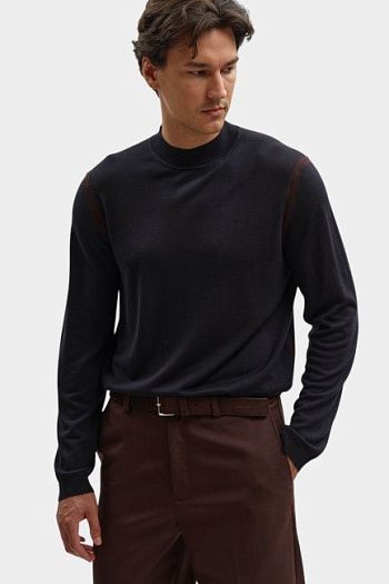 Джемпер шерстяной черный Emporio Armani