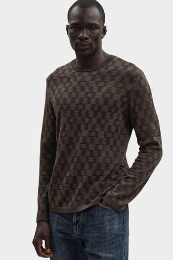 Джемпер шерстяной коричневый Emporio Armani