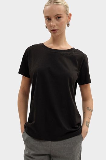 Футболка хлопковая черная Armani Exchange
