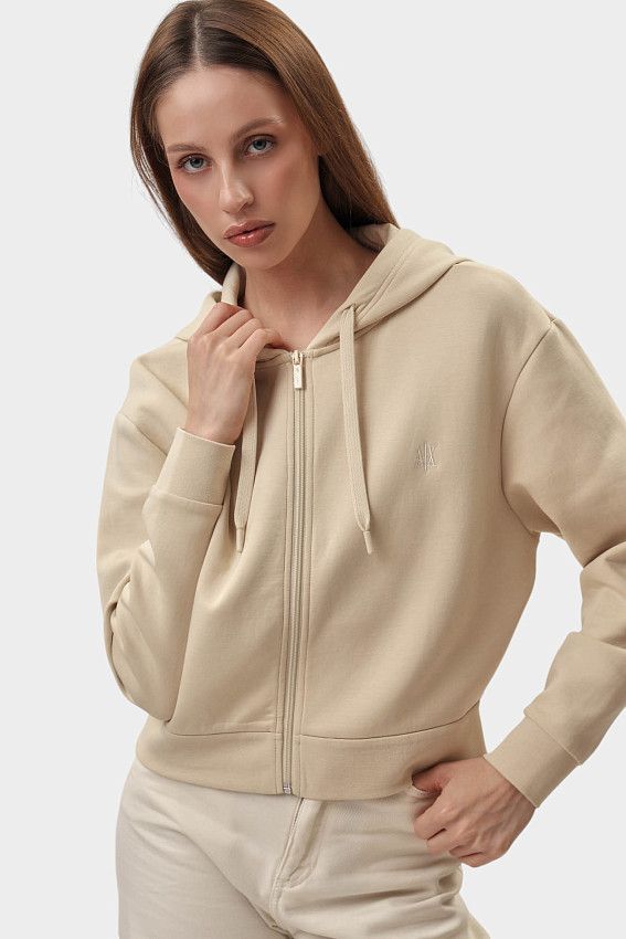 Толстовка с капюшоном Armani Exchange Бежевый