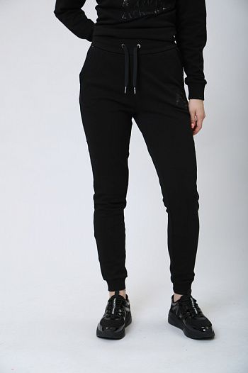 Брюки спортивные хлопковые черные Armani Exchange