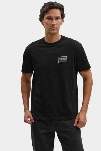 Футболка хлопковая черная Armani Exchange