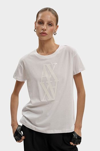 Футболка хлопковая белая Armani Exchange