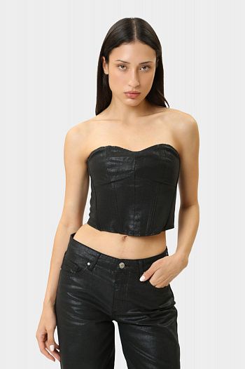 Топ хлопковый черный Armani Exchange
