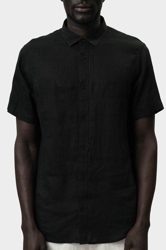Рубашка льняная Armani Exchange Черный