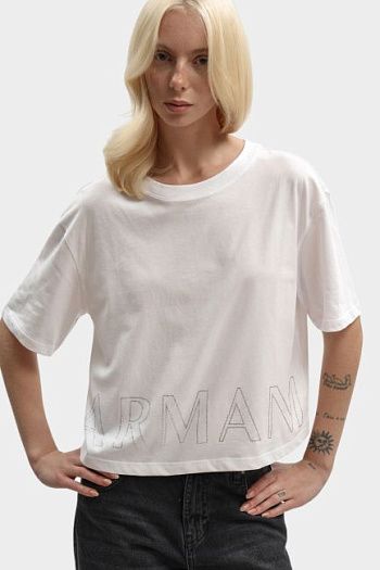 Футболка хлопковая белая Armani Exchange