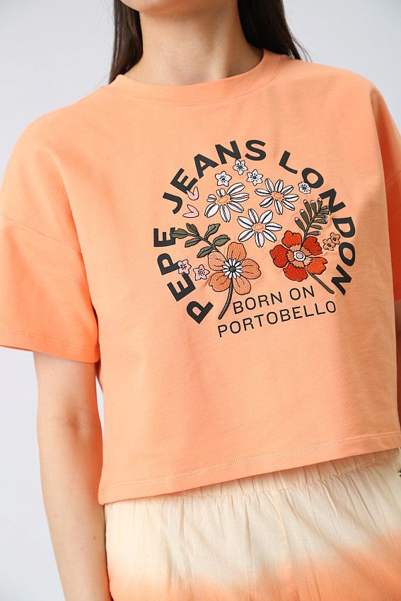 Кроп-топ Pepe Jeans Оранжевый