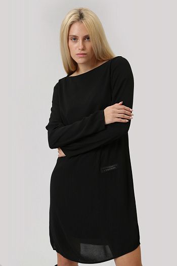 Платье из вискозы черное Armani Exchange