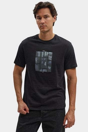 Футболка хлопковая черная Armani Exchange
