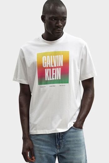 Футболка хлопковая белая Calvin Klein Jeans