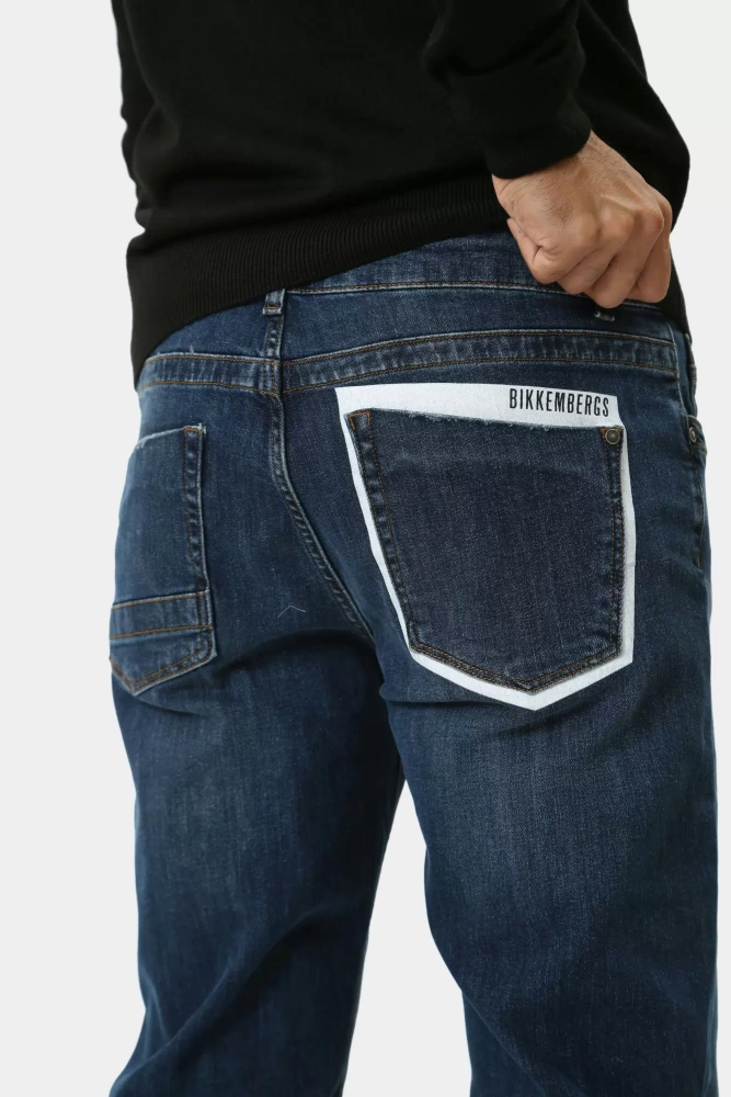 BMD0578 Брюки джинсовые Bikkembergs Синий