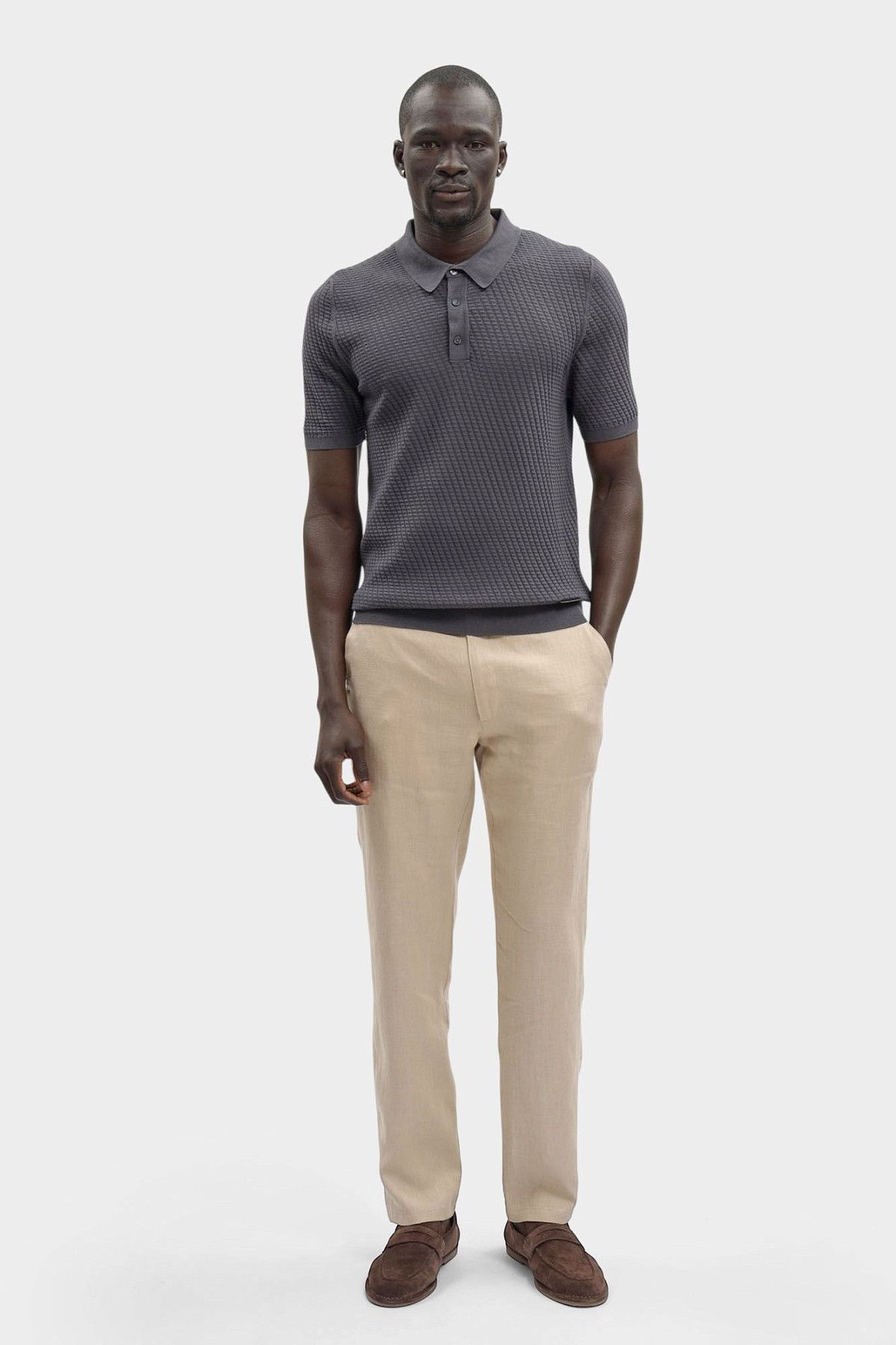 Поло трикотажное Trussardi Серый