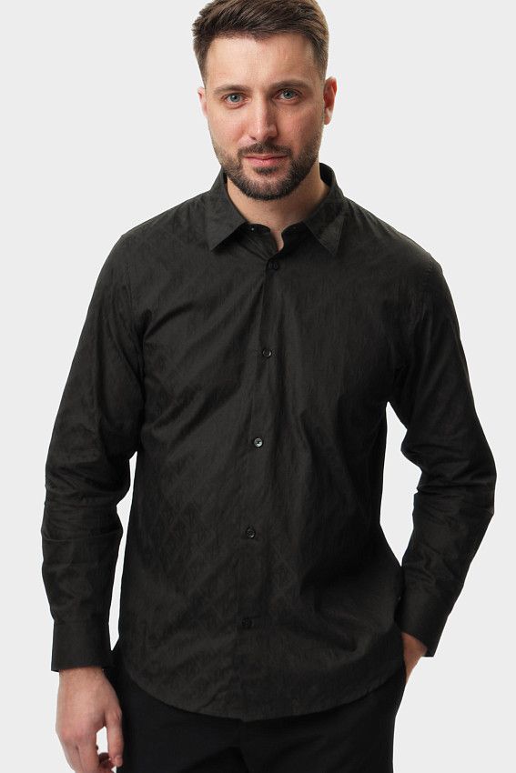 Рубашка с длинным рукавом Armani Exchange Черный