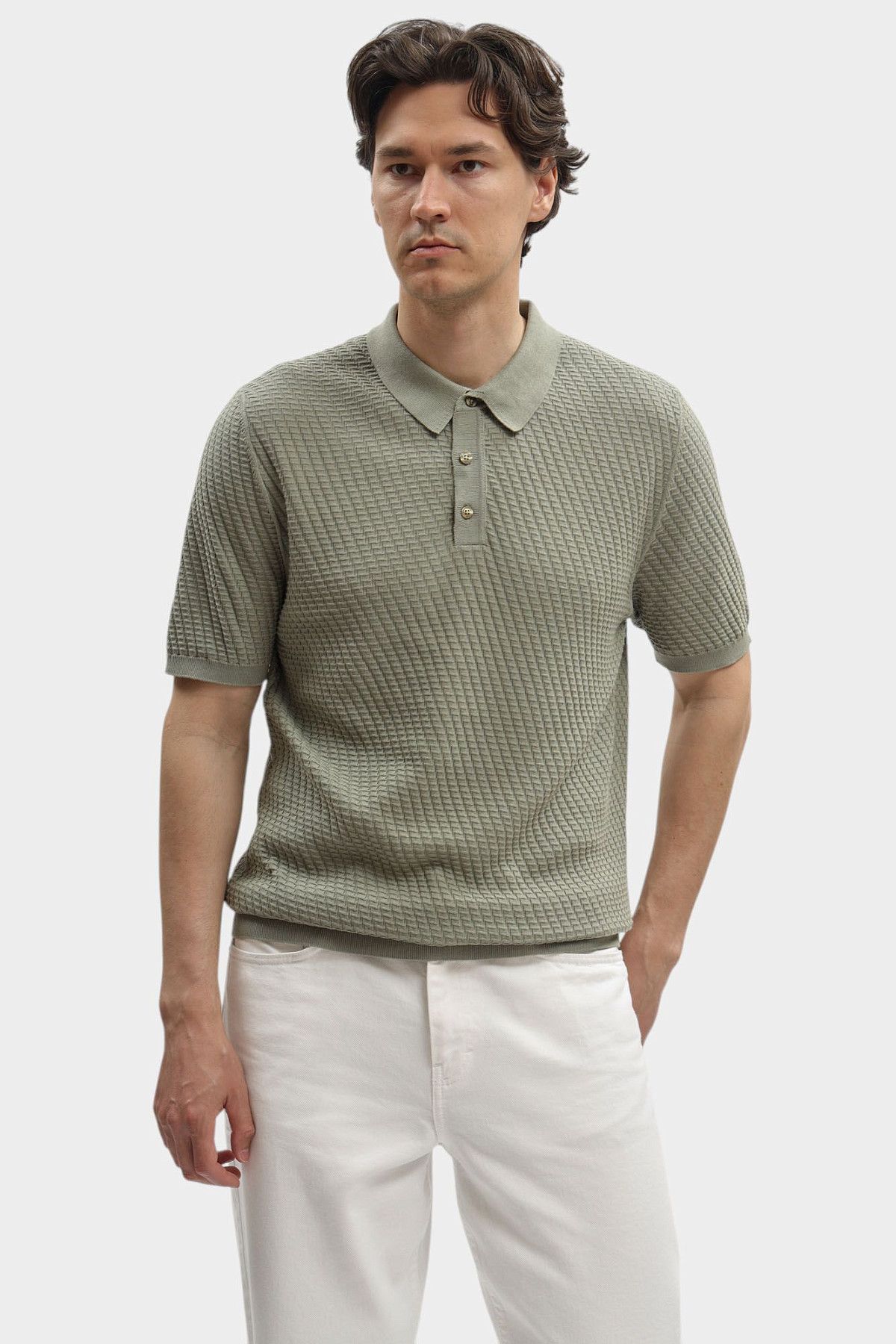 Поло трикотажное Trussardi Зеленый