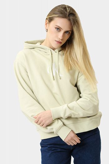 Худи хлопковое бежевое  Calvin Klein Jeans