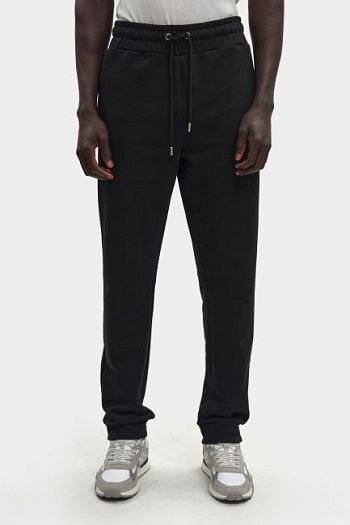Брюки спортивные хлопковые черные Bikkembergs
