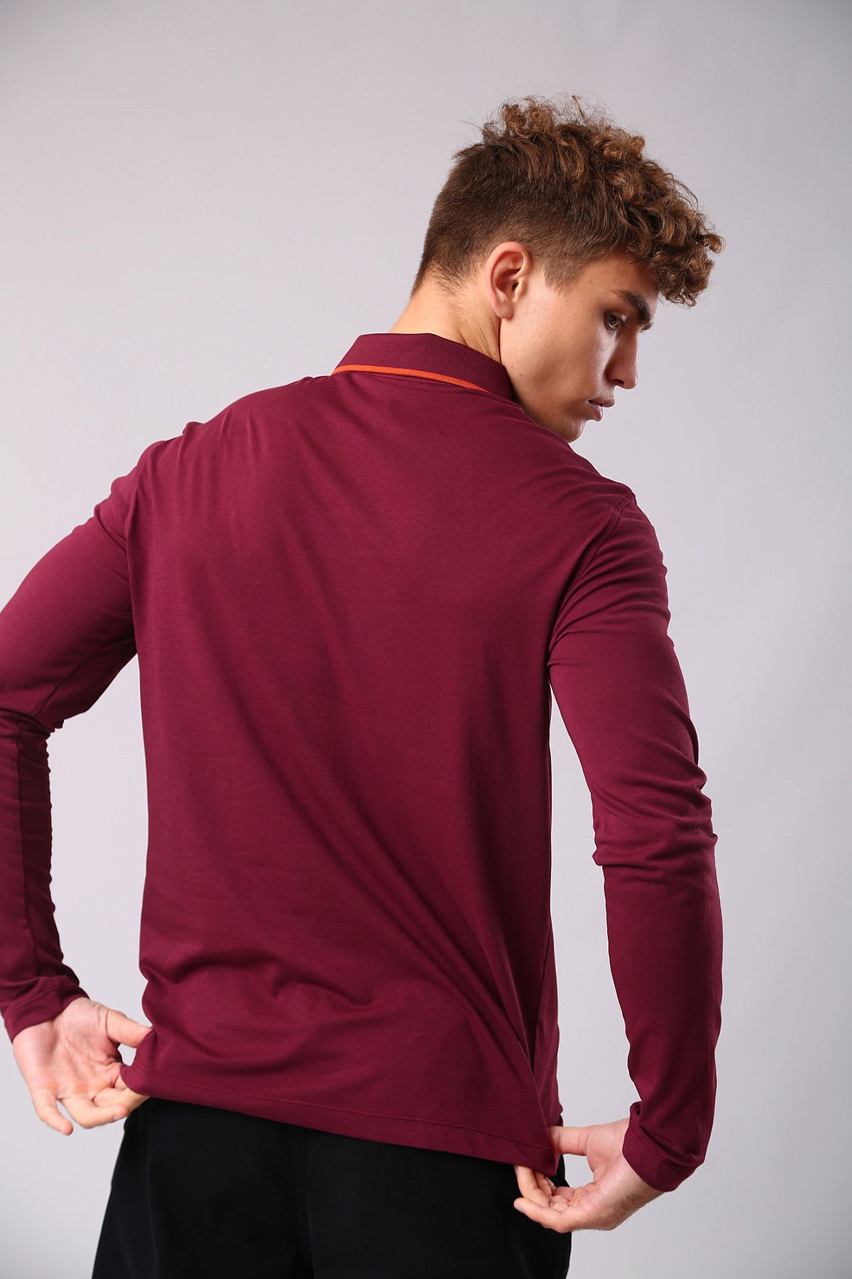 Поло с длинным рукавом Armani Exchange Красный